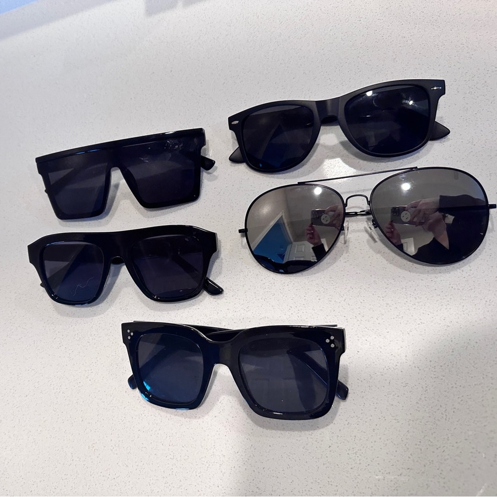 5 pairs of used sunglasses